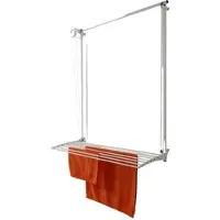 Foxydry Wäscheständer zur Wandmontage, platzsparender Trockner aus Aluminium – Wall 128 cm Weiß