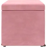 vidaXL Hocker Rosa 61 x 41 x 40 cm Samt und Engineering Holz