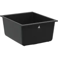 vidaXL Waschbecken Schwarz 370 x 460 mm 80% Quarz und 20% Harz