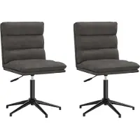 vidaXL Esszimmerstühle 2 Stk. Schwarz Kunstleder