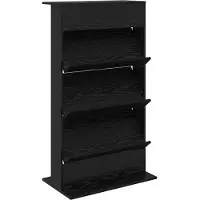 vidaXL Magazinregal Schwarz Eichen-Optik 70 x 41 x 126 cm