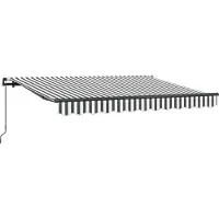 vidaXL Ausziehbare Markise Anthrazit 350 x 200 cm Stoff