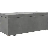 vidaXL Hocker Dunkelgrau 101 x 41 x 40 cm Samt und Engineering Holz