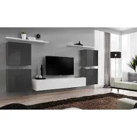 Xl Moebel Gmbh Wohnzimmer Weiß Wohnwand Set Wandregal TV-Ständer Holzmöbel 2x Vitrine Wohnwand