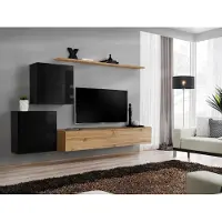 AEA Modern Neu Wohnwand Sideboard Braun Designer Wohnzimmer Möbel Holz Wandschrank