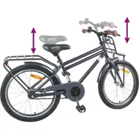 vidaXL Kinderfahrrad 20 Zoll für 6-11 Jahre alt Dunkelgrau