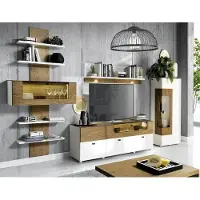 Xl Moebel Gmbh Wohnzimmer Set Modern Holzmöbel Wohnwand Wandregal Regale TV-Lowboard