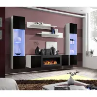 AEA Wohnzimmer Wohnwand TV-Ständer Regal Luxus Design Set 5 tlg Modern Möbel Neu
