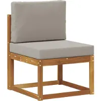 vidaXL Outdoor-Sofagarnitur 6 Stk. Natürlich und Hellgrau