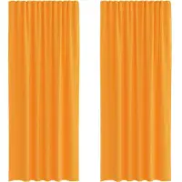 vidaXL Voile Vorhänge mit Stangentaschen 2 Stk. Orange