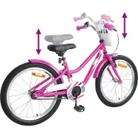 vidaXL Kinderfahrrad 18 Zoll für 5-7 Jahre alt Dunkelrosa