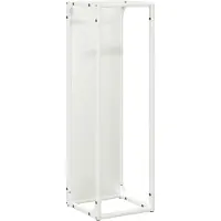 vidaXL Brennholzregal Weiß 25x25x80 cm Kaltgewalzter Stahl