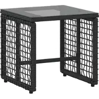 vidaXL Gartenmöbel-Set 5 stk. Schwarz und Weiß