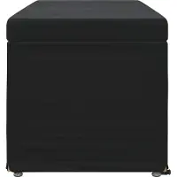 vidaXL Hocker Schwarz 101 x 41 x 40 cm Samt und Engineering Holz