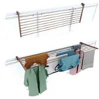 Foxydry Duo 162 cm Corten – Balkon-Wäschetrockner klappbar, aus Aluminium, wetterfest