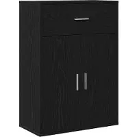 vidaXL Sideboard Schwarz Eichen-Optik 60 x 30 x 84 cm Holzwerkstoff