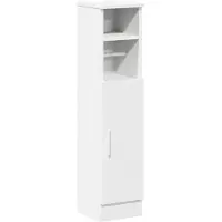 vidaXL Badezimmerschrank mit Rollenhalter Weiß 20,5x22x90 cm