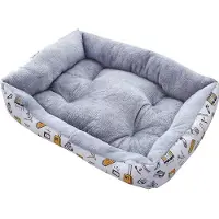 Surtep Hundebett Travel Comfort rechteckig weich Baumwolle 70x52x15cm waschbar mit Kissen