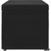 vidaXL Hocker Schwarz 81 x 41 x 40 cm Samt und Engineering Holz