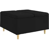 vidaXL Ottoman mit Stauraum Schwarz 80 x 80 x 45 cm Stoff