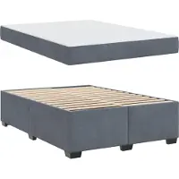 vidaXL Bettrahmen mit Matratze Dunkelgrau 140 x 200 cm Stoff