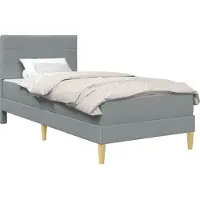 vidaXL Bettrahmen Hellgrau 80 x 200 cm Polyester