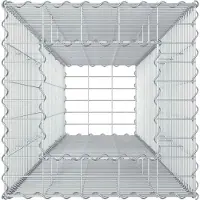 vidaXL Gabionen-Hochbeet 50 x 50 x 150 cm Verzinkter Stahl Silber