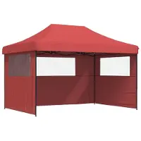 vidaXL Party-Zelt Bordeauxrot 279 x 410 x 315 cm Oxford-Stoff
