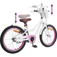 vidaXL Kinderfahrrad Mit Stützrädern 18 Zoll für 5-7 Jahre alt Weiß