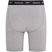 Reebok Herren Hogan Performance Drei Pack Lange Trunks Schwarz/Weiß/Grau Melange