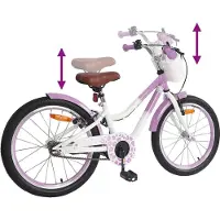vidaXL Kinderfahrrad 18 Zoll für 5-7 Jahre alt Lila