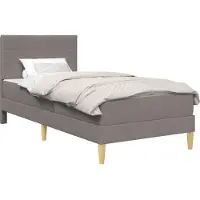 vidaXL Bettrahmen Taupe 90 x 190 cm Polyester