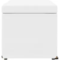 vidaXL Hocker Weiß 81 x 41 x 40 cm Kunstleder und Engineering Holz
