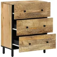vidaXL Beistellschrank 60x33x75 cm Massivholz Mango