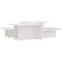 vidaXL Couchtische 2 Stk. Weiß 111,5x50x33 cm Holzwerkstoff