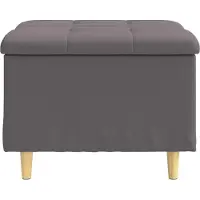 vidaXL Ottoman mit Stauraum Grau 60 x 60 x 45 cm Kunstleder