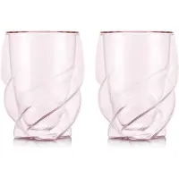 Bodum Doppelwandig Glas Pavina Paris Twisted Rosa 270 ml (2er-Set)