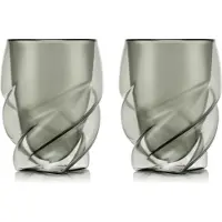 Bodum Doppelwandiges Glas Pavina Paris Twisted Grey 270 ml (2er-Set)