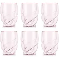 Bodum Doppelwandig Glas Pavina Paris Twisted Rosa 270 ml 8,5 cm (2er-Set)