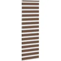 vidaXL Doppelrollo Braun 85x200 cm Stoffbreite 80,9 cm Polyester
