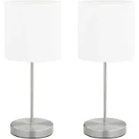vidaXL Tischlampen 2 Stk. Touch-Sensor Weiß E14