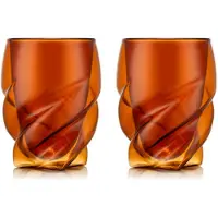 Bodum Doppelwandiges Glas Pavina Paris Twisted Amber 270 ml (2er-Set)