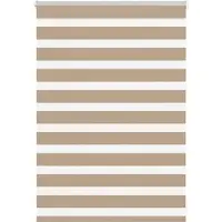 vidaXL Doppelrollo Sandbraun 100x100 cm Stoffbreite 95,9 cm Polyester