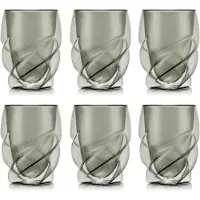 Bodum Doppelwandig Glas Pavina Paris Twisted Grey 270 ml (6er-Set)