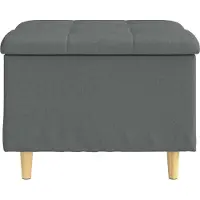 vidaXL Ottoman mit Stauraum Dunkelgrau 60 x 60 x 45 cm Stoff