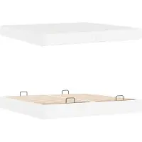 vidaXL Bettgestell mit Matratze Sonstiges 2 Stk. Weiß PVC