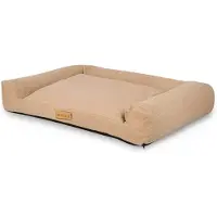 Dogeste Großes Hundebett Hundesofa Hundekissen Hundekörbchen Waschbar - Farbe Boucle Beige - Hundematte Größe L - 83x50 cm