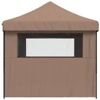 vidaXL Party-Zelt Braun 292 x 440 x 315 cm Oxford-Stoff