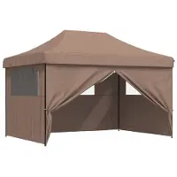 vidaXL Party-Zelt Braun 279 x 410 x 315 cm Oxford-Stoff