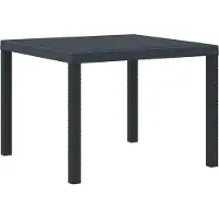 vidaXL Gartentisch Anthrazit 100 x 100 x 73 cm Poly-Rattan
